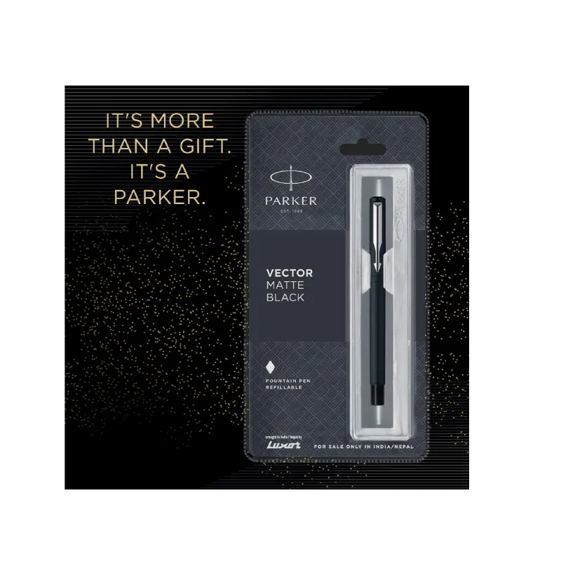 Parker Black Series Vector Matte Black Fountain Pen 09