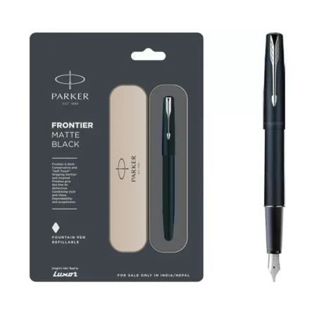 PARKER FRONTIER MATTE BLACK FOUNTAIN PEN REFILLABLE 1N.
