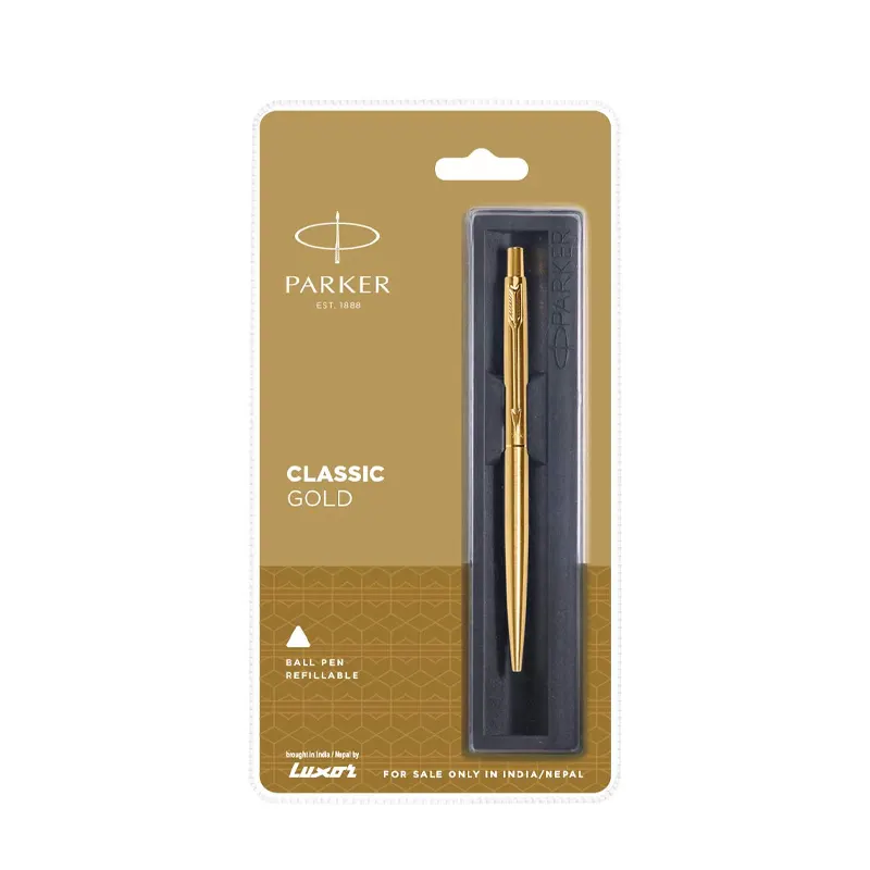 Parker Classic Gold Ball Pen With Gold Plated Clip 1 N