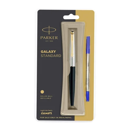 Parker Galaxy Gold Trim Roller Ball Pen Refillable 1N