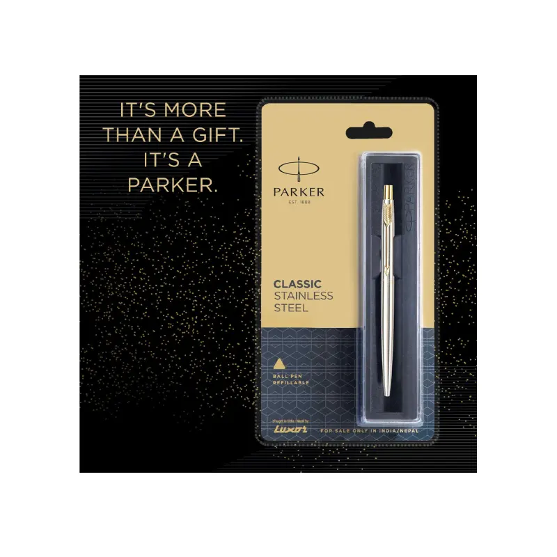 Parker Classic Stainless Steel Gt Ball Pen 1N