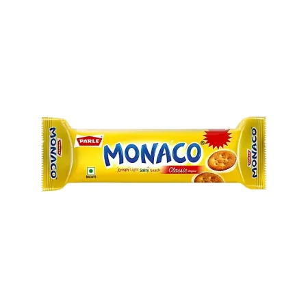 Parle Monaco Crispy Light Salty Snack Classic Regular 104.4G+17.4G* Extra=121.8G