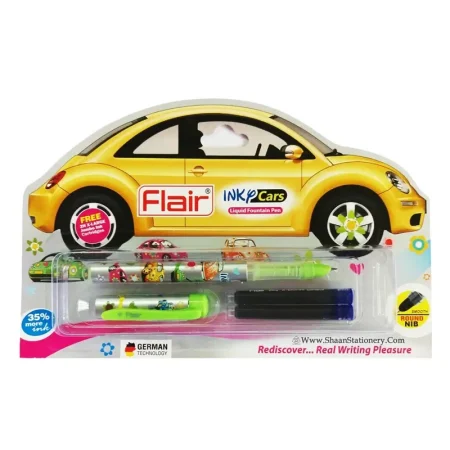 Flair Inky Cars Liquid Ink Foundation Pen 2N X-Large Jumbo Ink Cartridge 1N