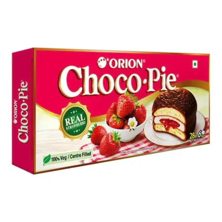 ORION CHOCO-PIE REAL STRAWBERRY 28GX6PACKS=168G