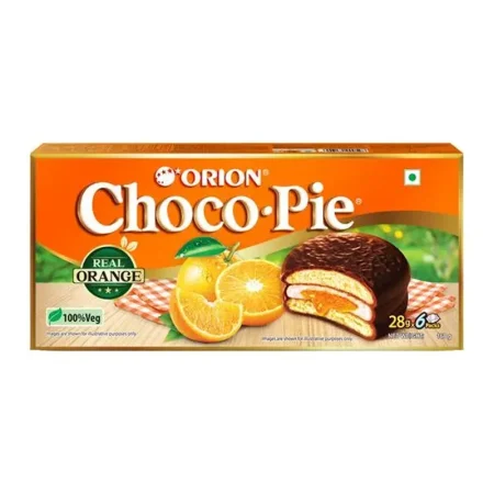 ORION CHOCO-PIE REAL ORANGE 28GX6PACKS=168G
