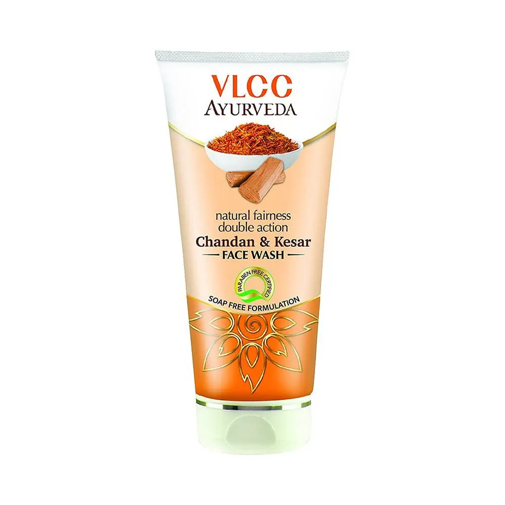 Vlcc Ayurveda Natural Fairness Double Action Chandan And Kesar Face Wash 50Ml