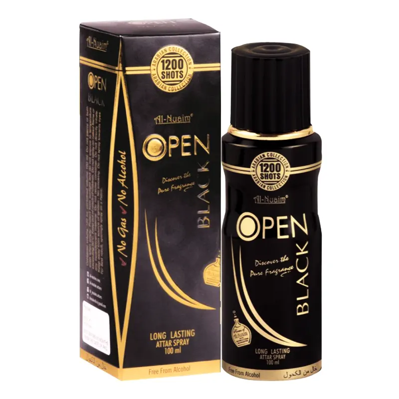 Al-Nuaim Open Black Long Lasting Perfume Spray 100Ml