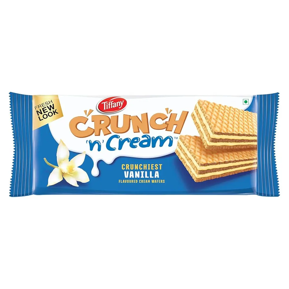 Tiffany Crunch N Cream Crunchiest Vanilla Flavoured Cream Wafers 65G