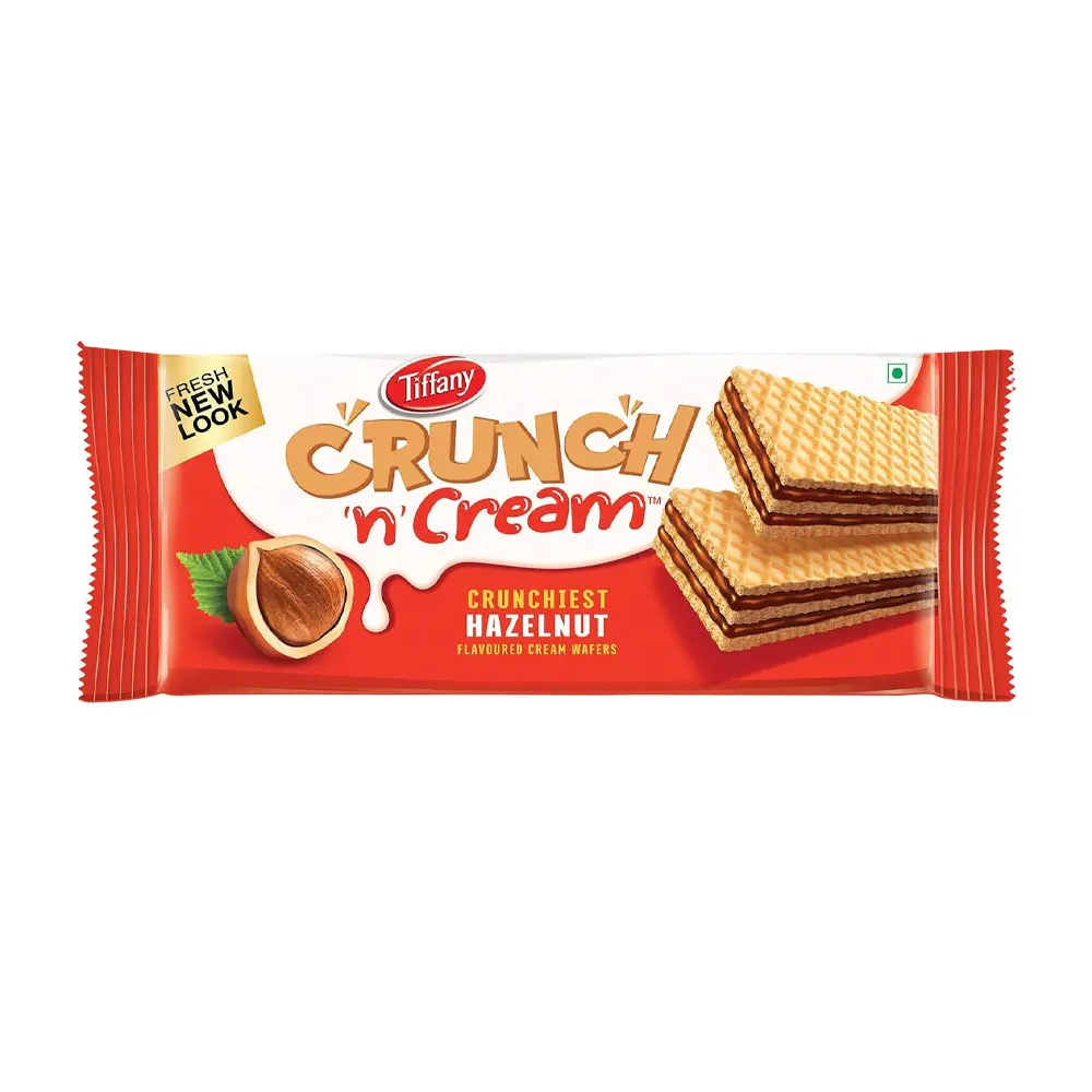 Tiffany Crunch N Cream Crunchiest Hazelnut Flavoured Cream Wafers 65G