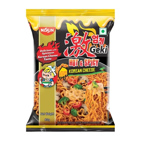 Nissin Geki Hot And Spicy Korean Cheese Noodles 80G