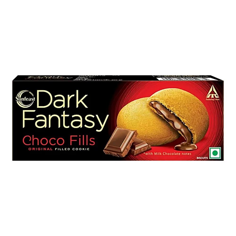 Itc Sunfeast Dark Fantasy Choco Fills Original Filled Cookie 75G+25Gextra*=100G