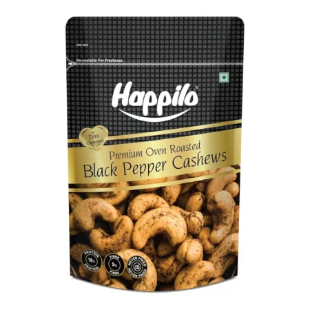 Happilo Premium Oven Roasted Black Pepper Cashews 200G