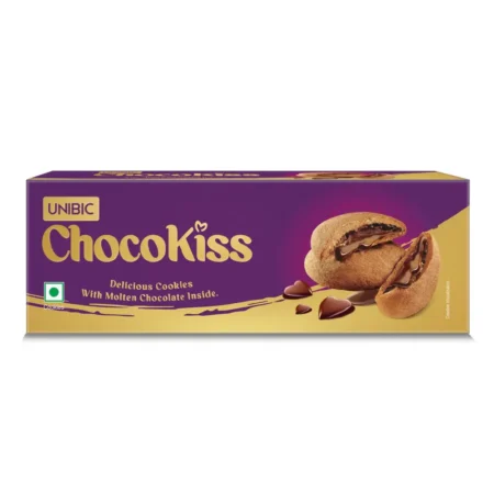UNIBIC CHOCOKISS DELICIOUS COOKIES WITH MOLTEN CHOCOLATE INSIDE 75G