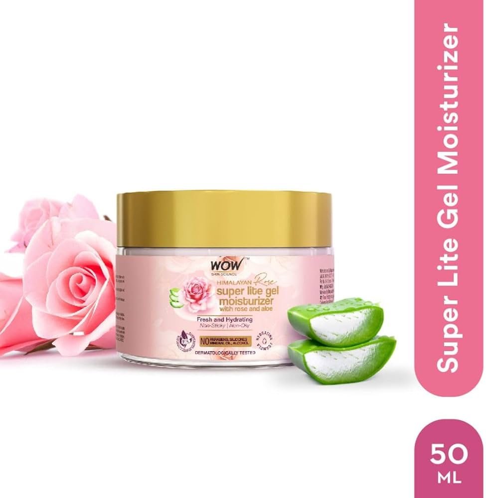 Wow Skin Science Himalayan Rose Super Lite Gel Moisturizer Gel With Rose And Aloe 50Ml