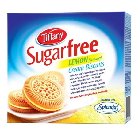 Tiffany Sugar Free Lemon Flavoured Cream Biscuits 162G