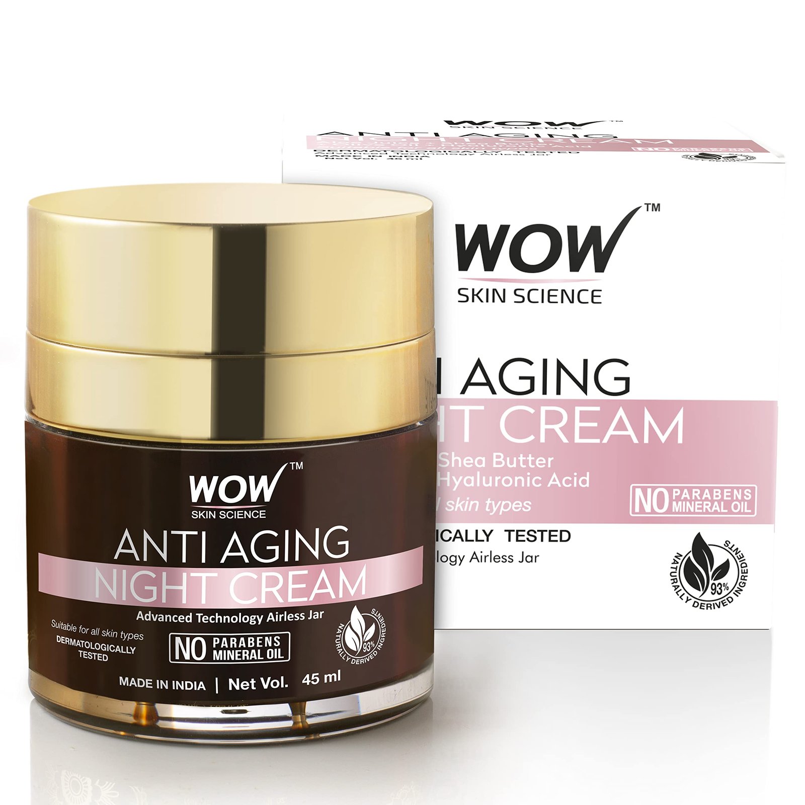 Wow Skin Science Anti Aging Night Cream Aloe Juice Shea Butter 50Ml