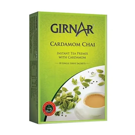 Girnar Cardamom Chai Instant Tea Premix Low Sugar 10N X 8G