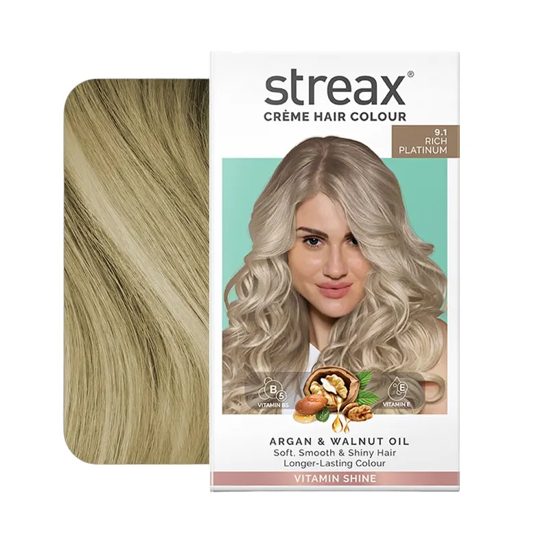 Streak Cream Hair Colour Shine On 9.1 Rich Platinum 50G