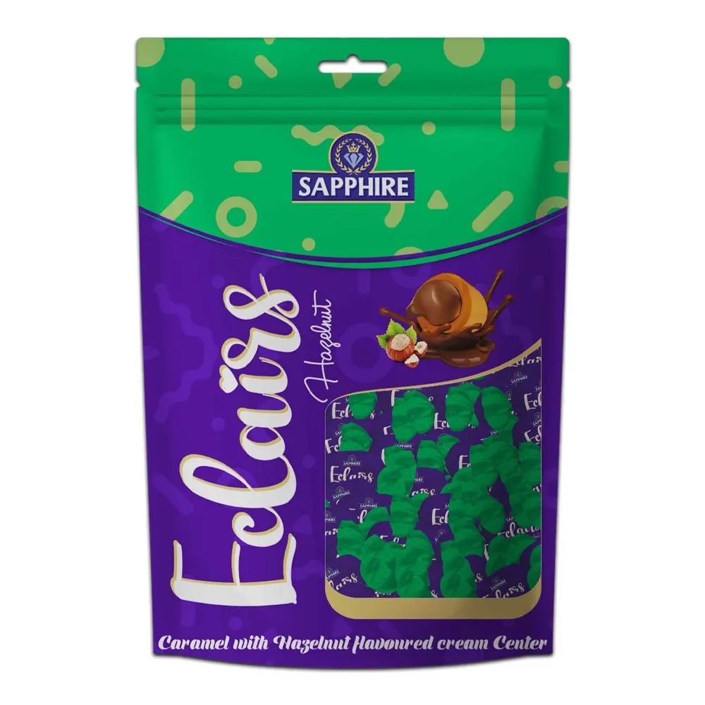 Sapphire Eclairs Hazelnut Flavoured Toffee 800G
