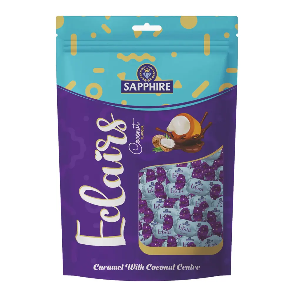 Sapphire Eclairs Coconut Flavour Toffee 400G