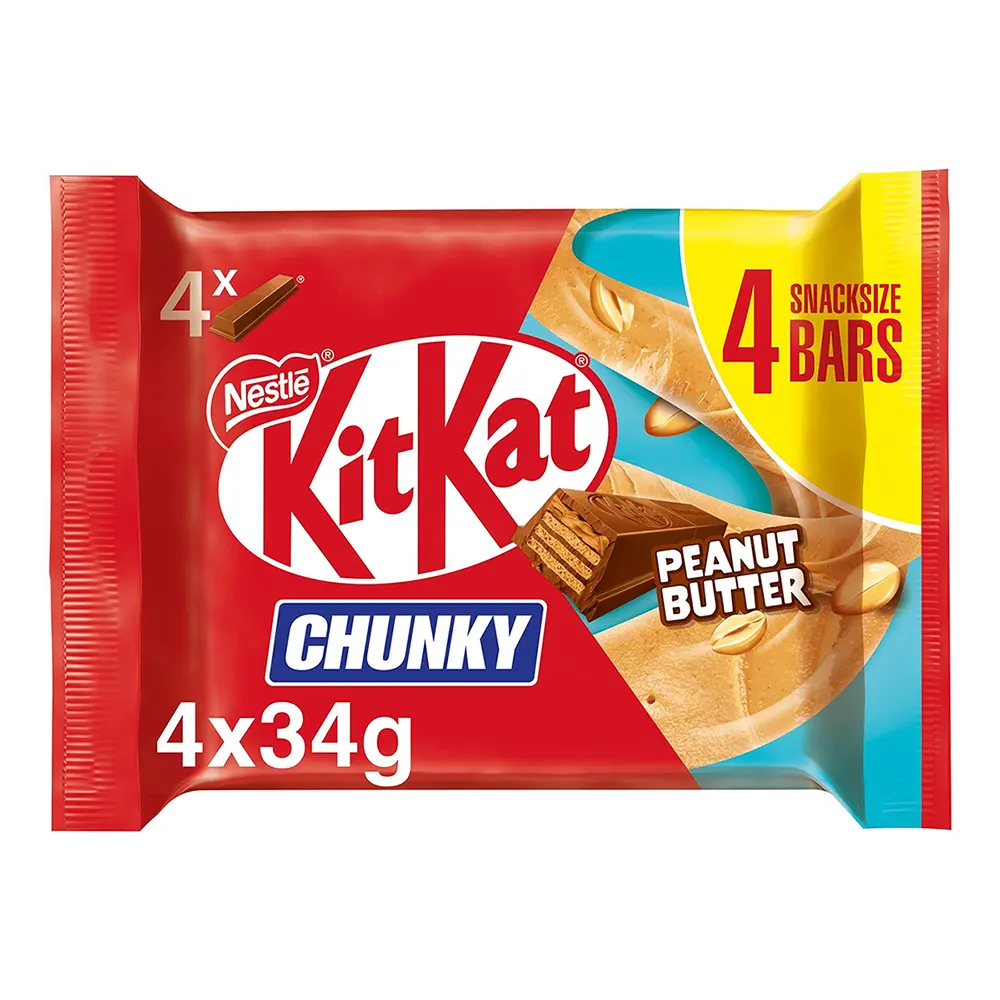 Nestle Kit Kat Chunky Peanut Butter 4X34G= 136G