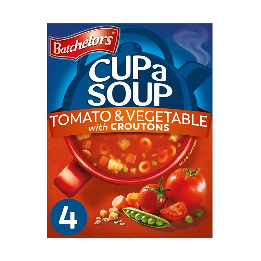 Batchelor'S Cup A Soup Tomato & Vegetable With Croutons 4Sachets 104G