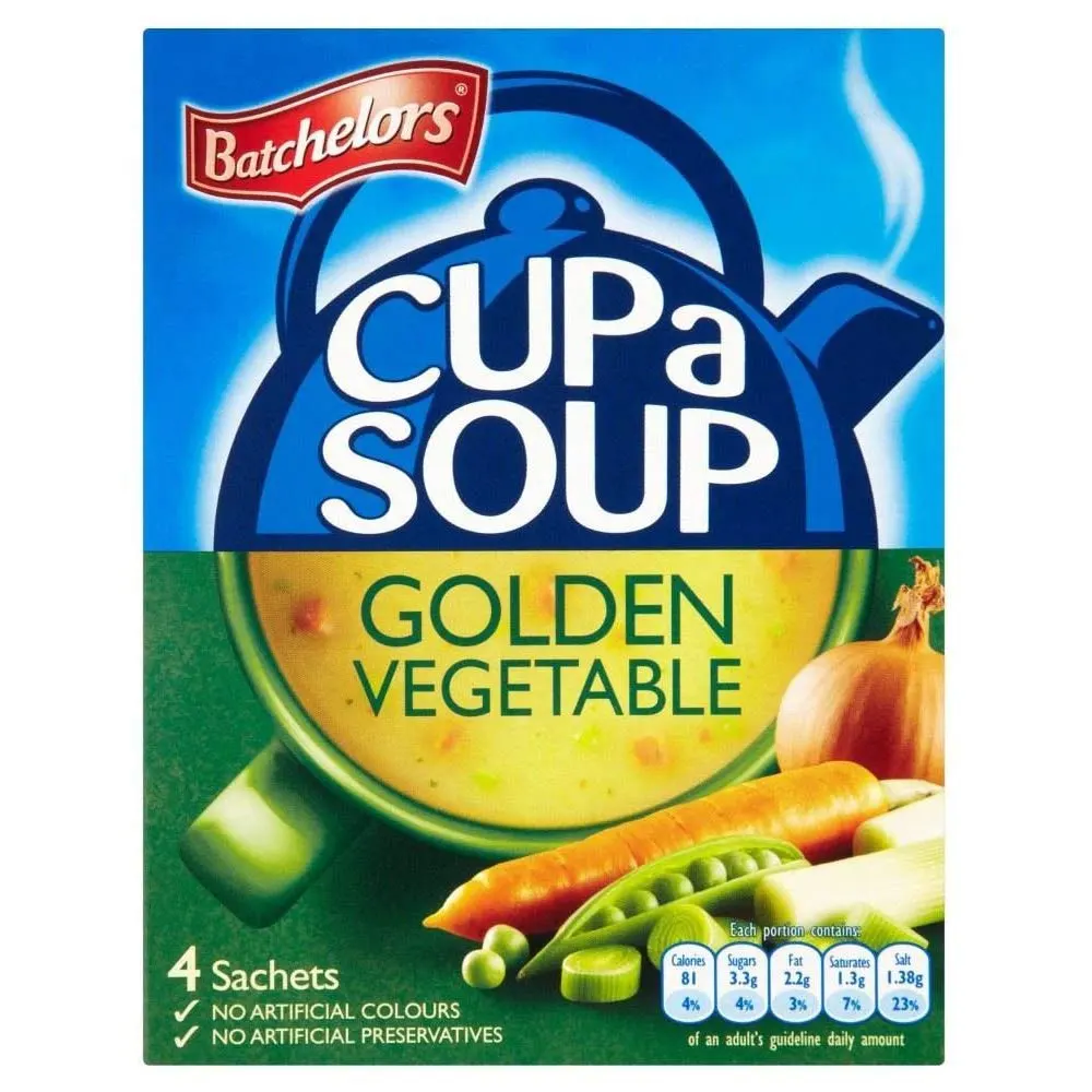 Batchelor'S Cup A Soup Golden Vegetable 4Sachets 82G