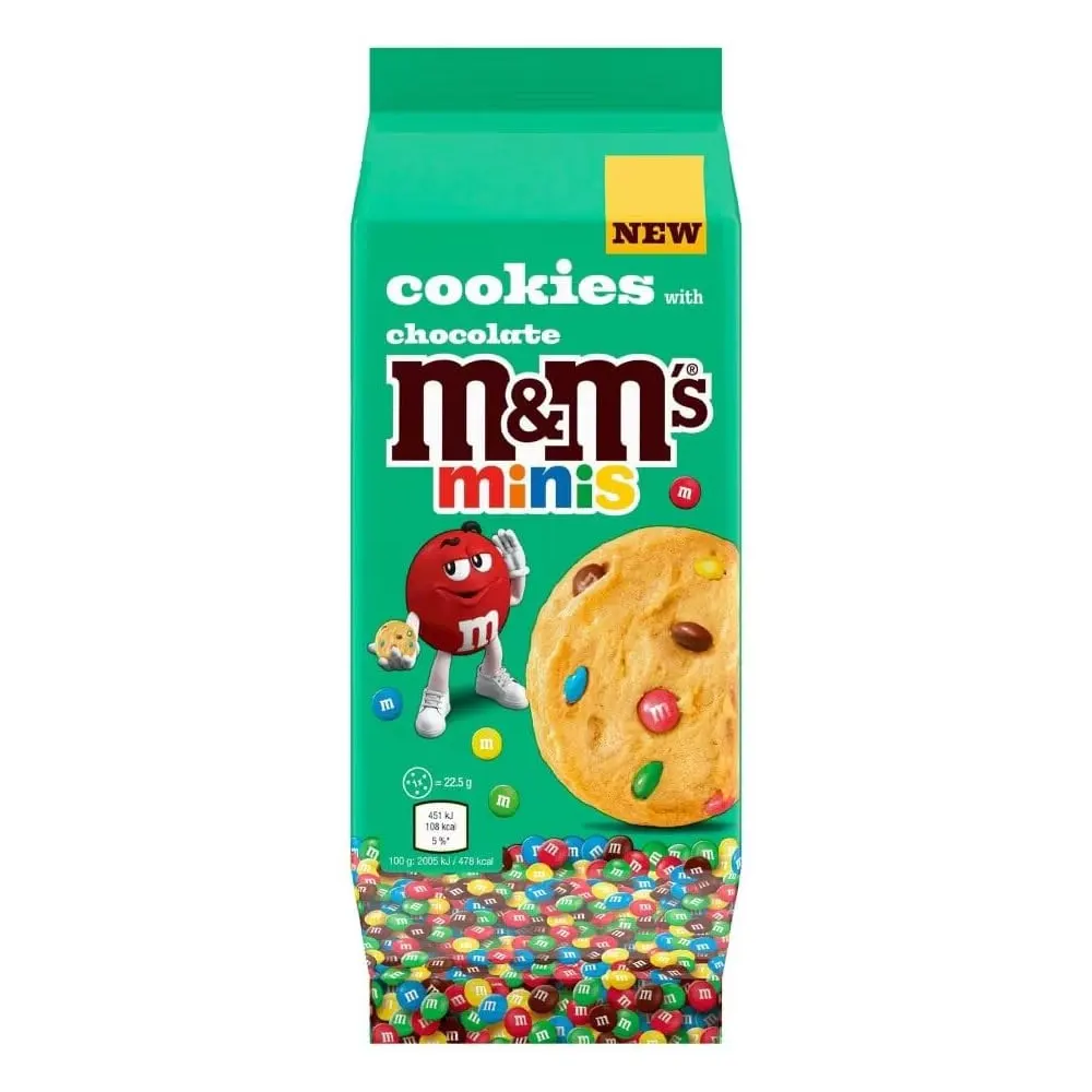 M & M'S COOKIES WITH CHOCOLATE MINIS 180G