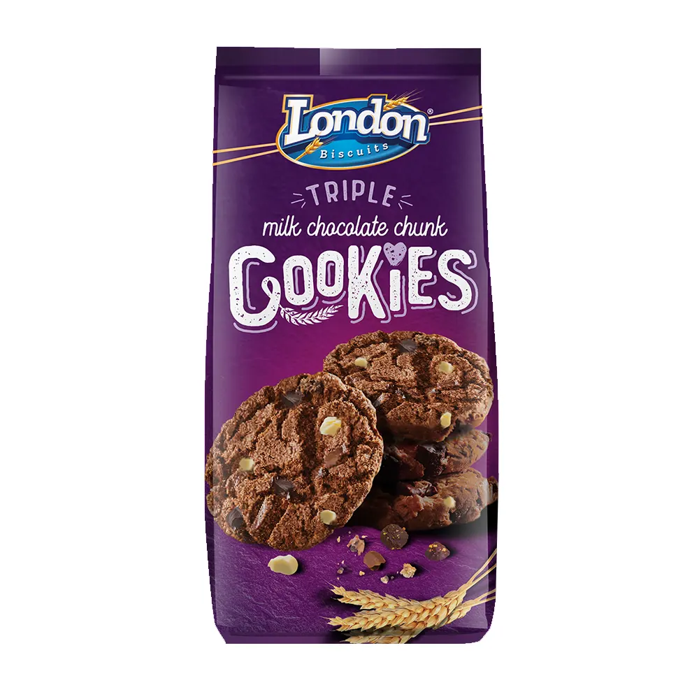 London Biscuits Triple Milk Chocolate Chunk Cookies 160G