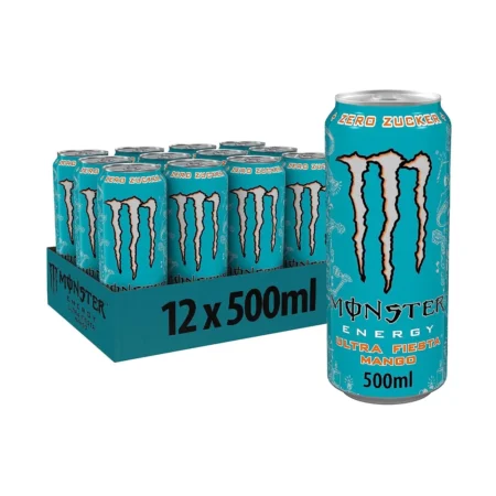 Monster Energy Ultra Fiesta Mango Zero Sugar + L- Carnitine + Taurine 500Ml