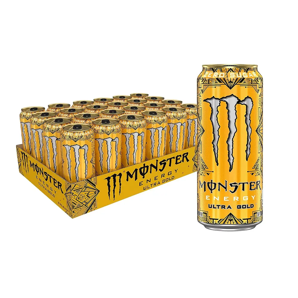 Monster Energy Ultra Golden Pineapple Zero Sugar + L- Karnityna + Taurina 500Ml