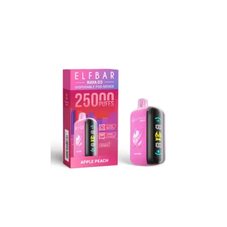 Elfbar Raya D3 Disposable Pod Device Apple Peach 25000 Puffs