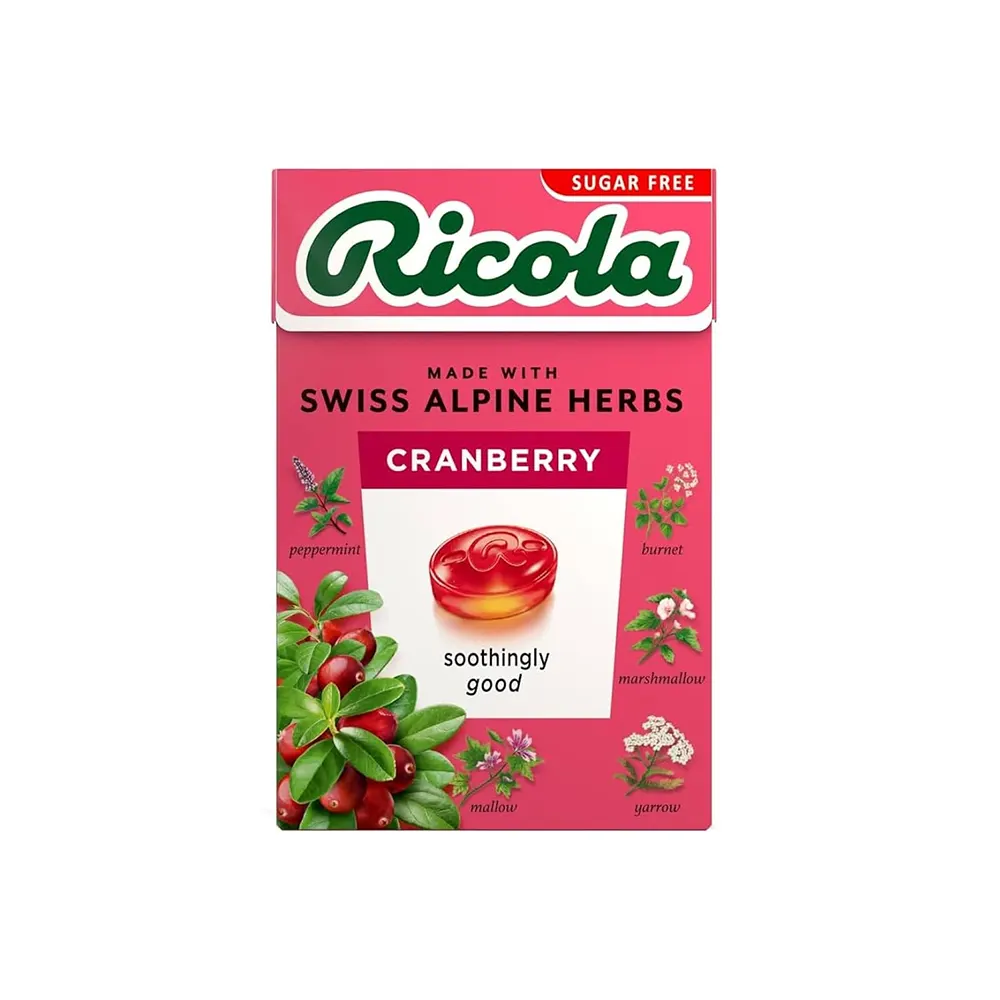 Ricola Sugar Free Swiss Alpine Herbs Cranberry Candy 40G