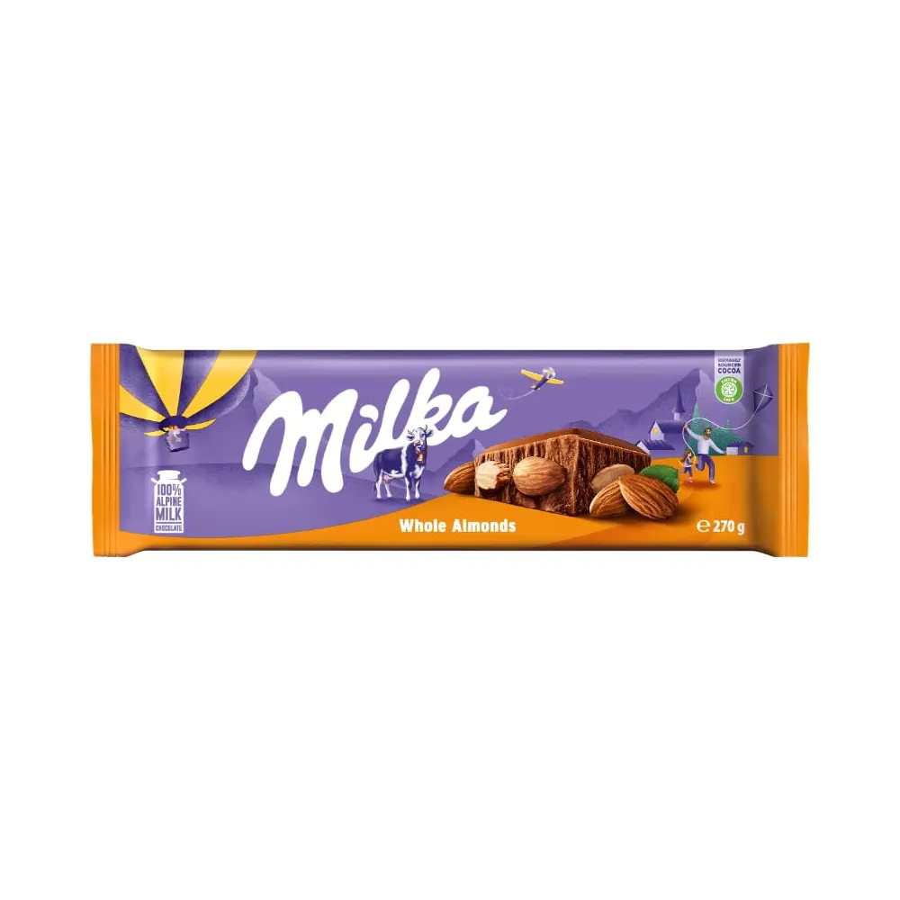 Milka Whole Almonds Chocolate 270G