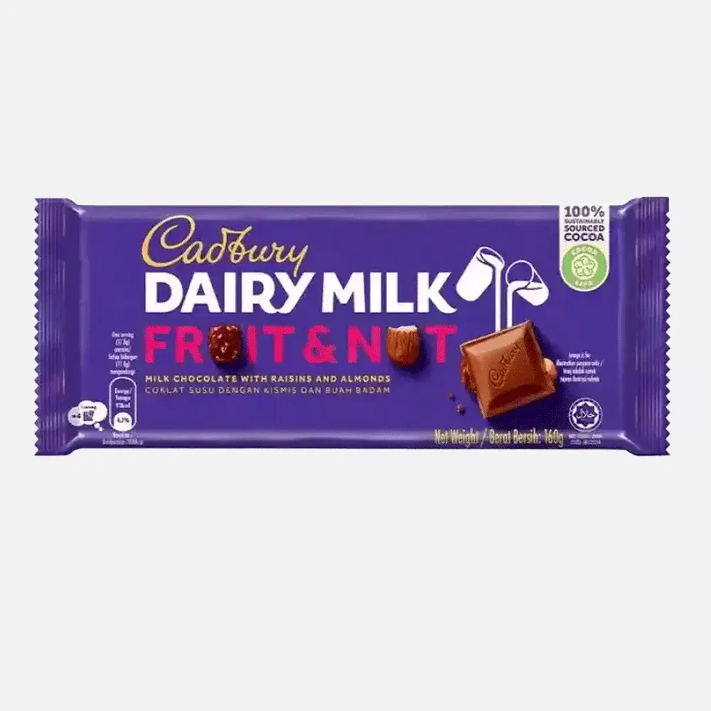 Cadbury Dairy Milk Fruit & Nut Chocolate 160G