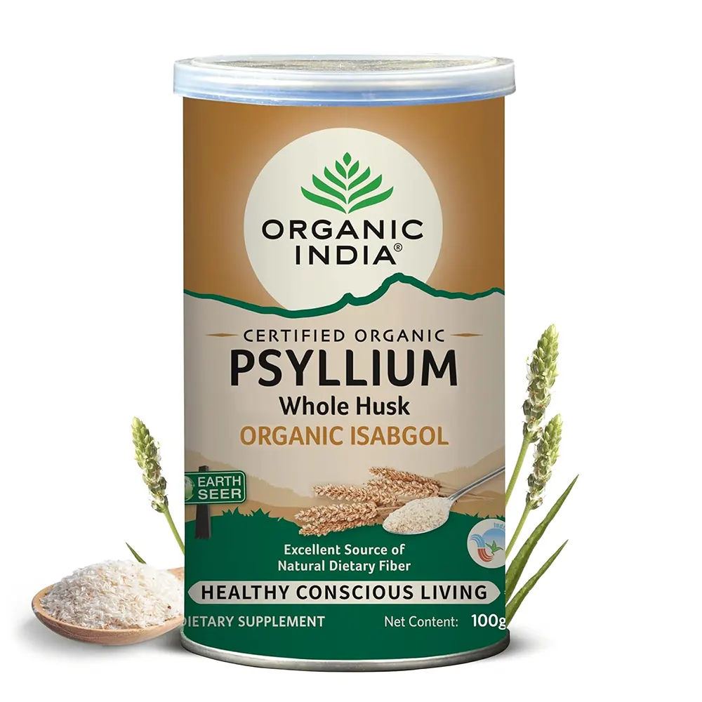 Organic India Psyllium Whole Husk Organic Isabgol 100 Gm