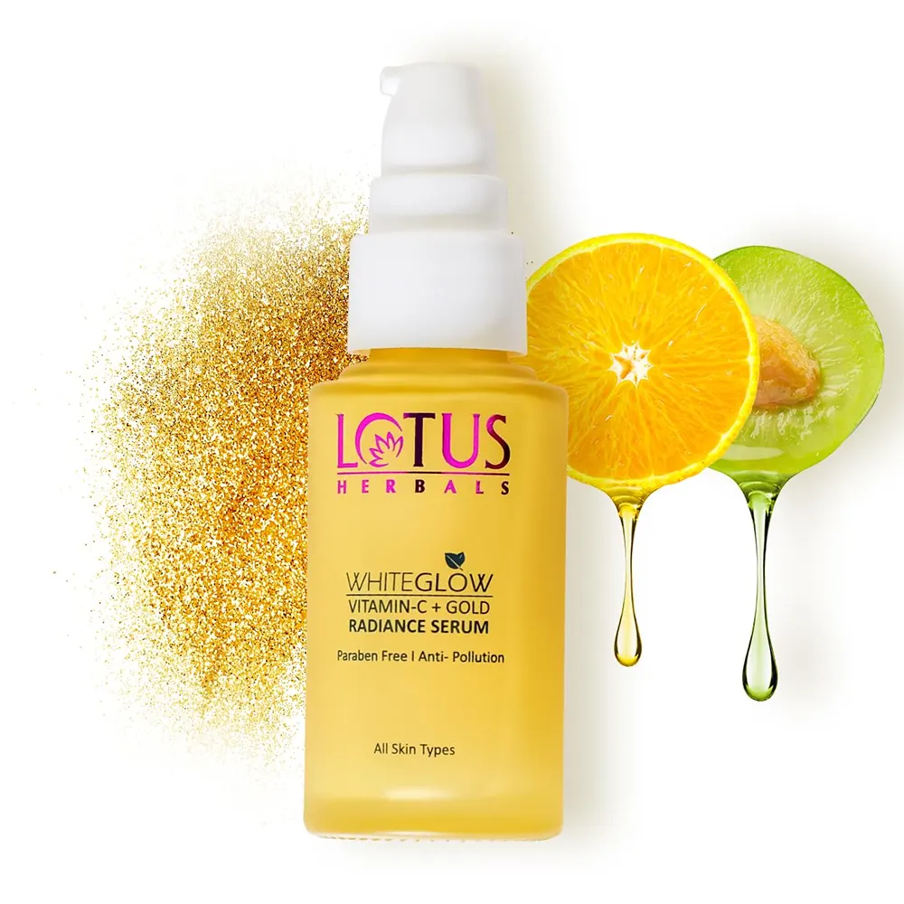 Lotus Herbal White Glow Vitamin - C + Gold Radiance Facial  Sulfate Free L Paraben Free All Skin Types 1Kit