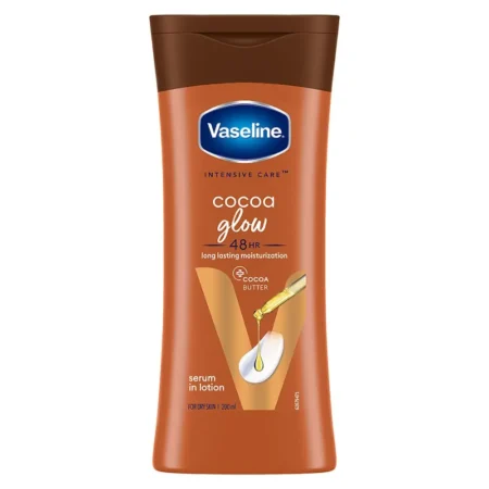 Vaseline Intense Care Cocoa Glow 48Hr Long Lasting Moisturization Cocoa Butter Serum In Lotion 200Ml