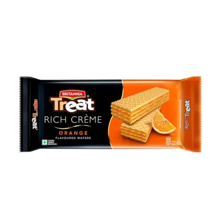 Britannia Treat Rich Creme Orange Flavoured Wafers 55G