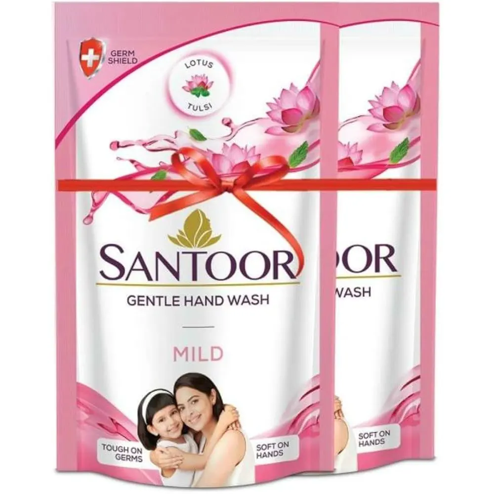 Santoor Gentle Hand Wash Mild Lotus Tulsi 180Ml