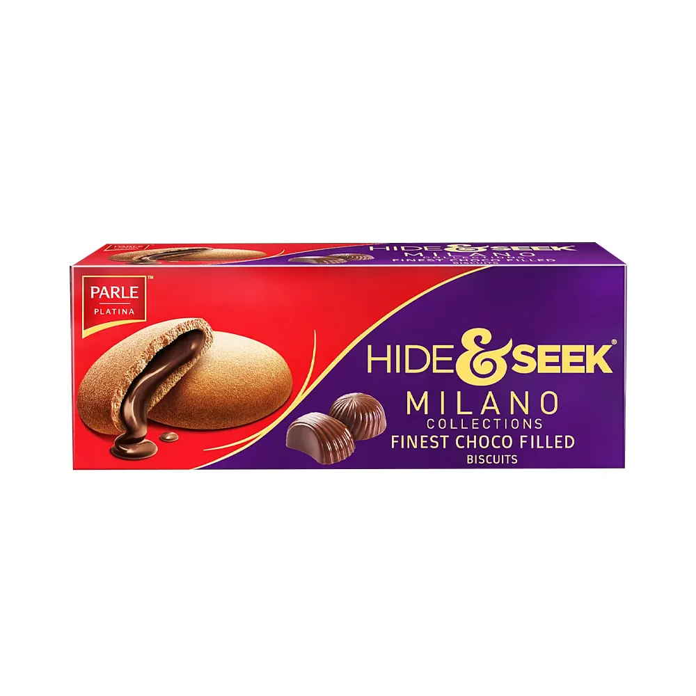 Parle Hide And Seek Milano Collections Finest Choco Filled Cocoa Rich Biscuits 15G