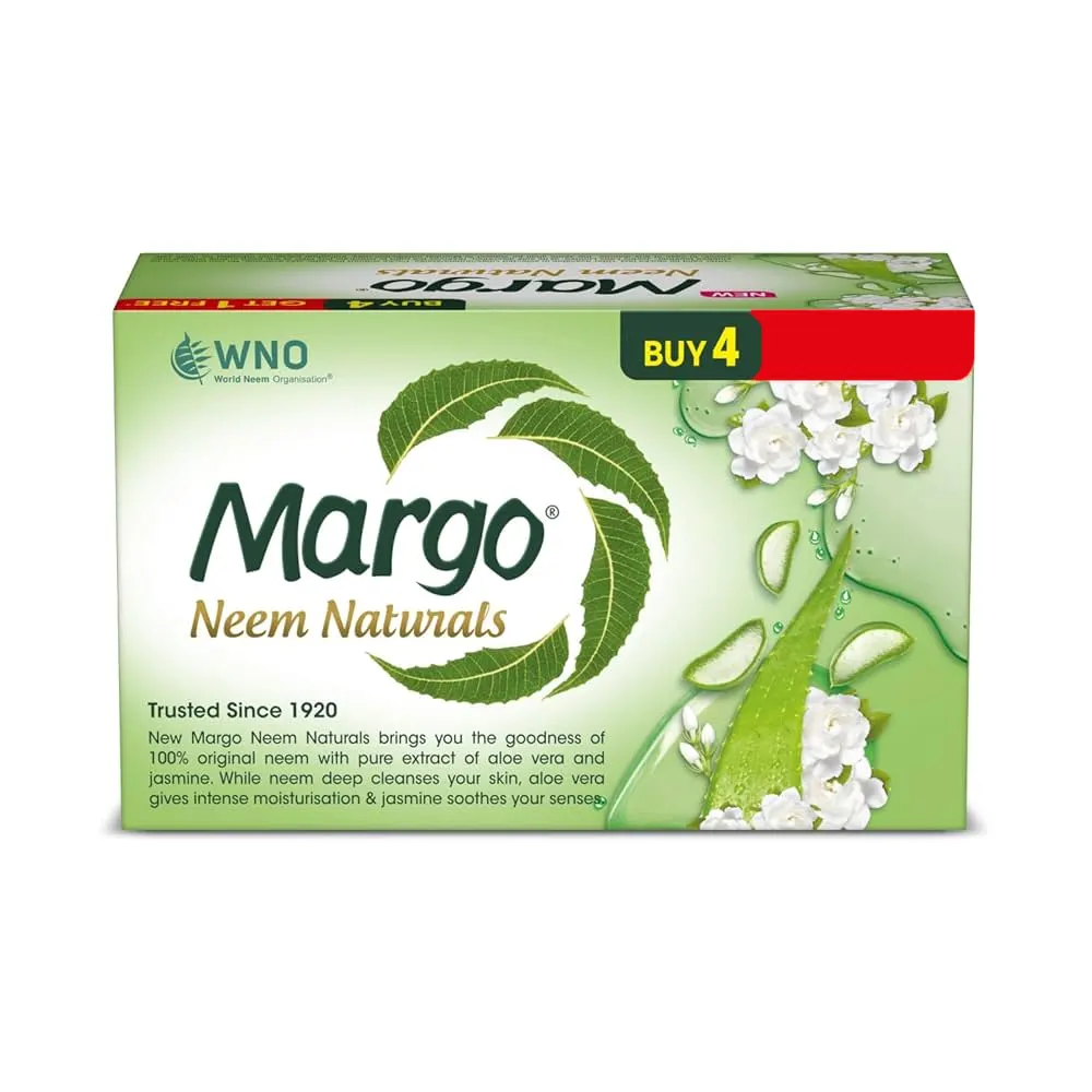 Jyothy Labs Margo Neem Naturals With Aloe Vera & Jasmine 50G X 4U