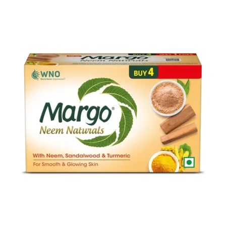 Jyothy Labs Margo Neem Naturals With Neem, Sandelwood & Turmeric 50G X 4U