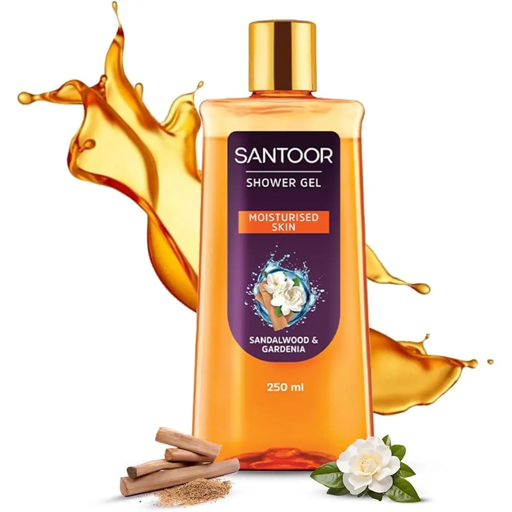 Santoor Shower Gel Sandalwood & Gardenia 250Ml