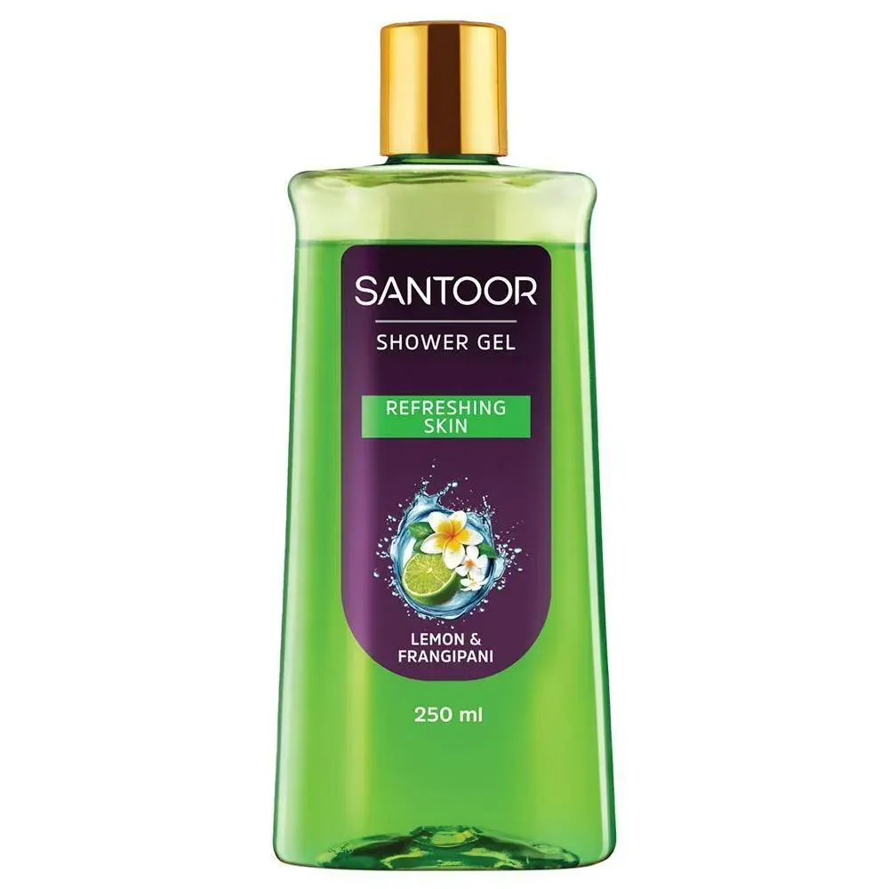 Santoor Shower Gel Lemon And Frangipani Refreshing Skin 250 Ml