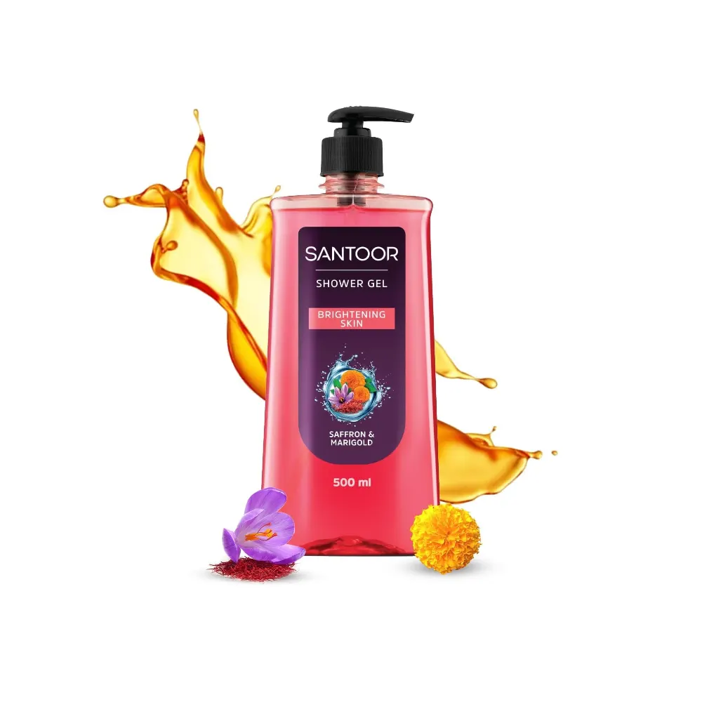 Santoor Shower Gel Saffron & Marigold Brightening Skin 500Ml