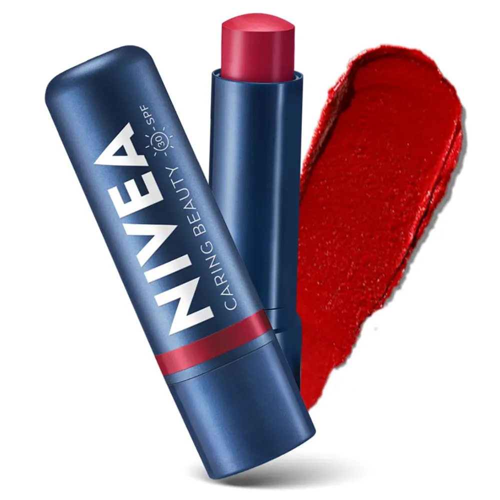 Nivea Red Lip & Cheek 3 In 1 Caring Beauty Lip Balm 4.8G