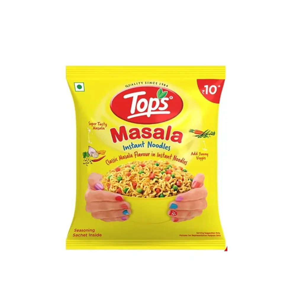 Tops Masala Instant Noodles Classic Masala Flavour 50G
