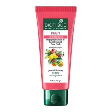 Biotique Advanced Ayurveda Fruit Brightening Depigmentation And Tan Removal Face Pack 50G