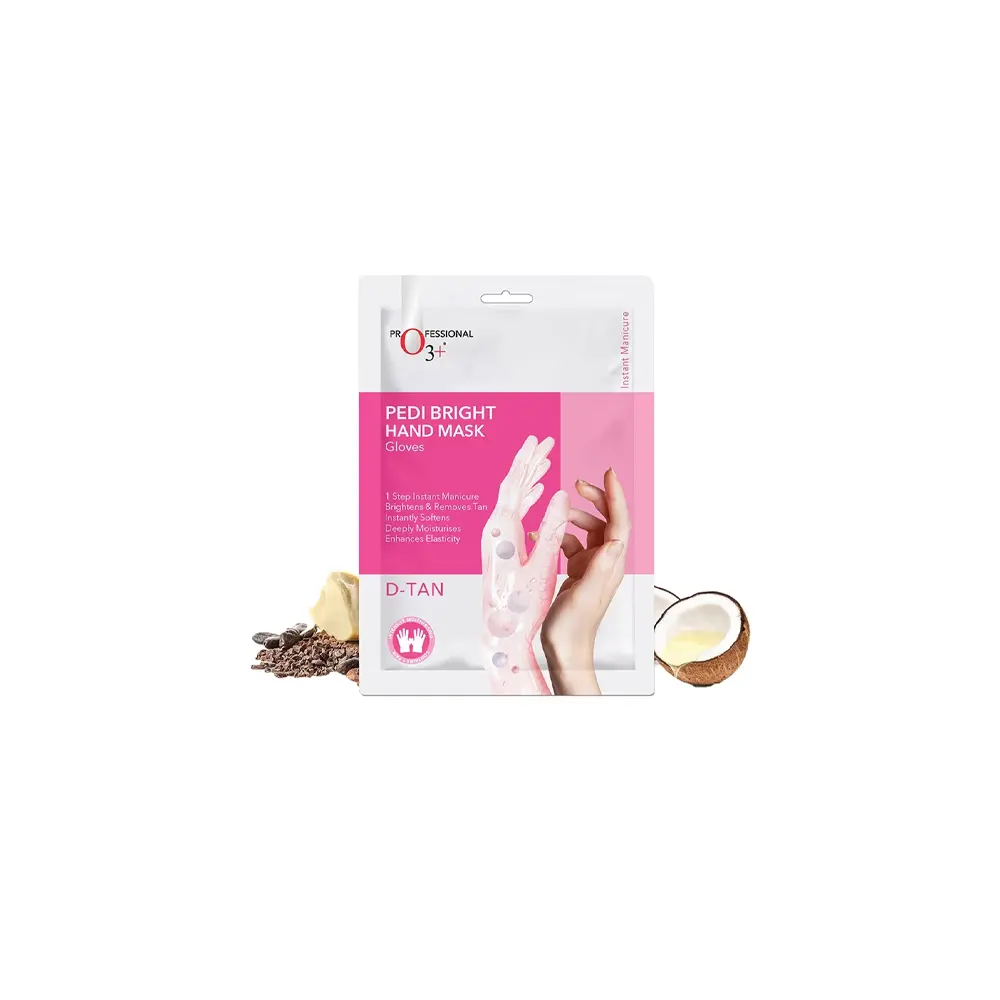 O3+ Professional Pedi Bright Feet Mask Socks D-Tan 1N